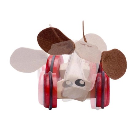 Wooden toy on the wheels "puppy"-3