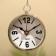 Table clock 32x22 cm, (diameter of 8 cm hours), brass