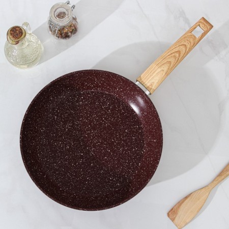 Forged pan Magistro Natural. Brown, D = 26 cm, Soft-Touch pen, anti-stick coating, induction, brown color-1