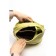 Gobo bag is female, eco -leather, safenta lemon, 32x13x21 cm