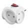 Electric tee with a switch, 10A, without salary, 220V, white