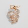Brooch "Dragon" Pearl Labyrinth, white color in gold