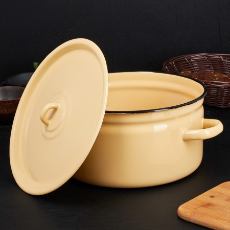 Pan 5.5 l, without decolleys, metal cover, induction, mix color-1