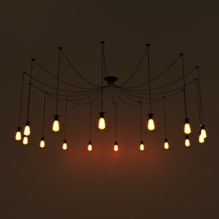 Lamp "Spider" 16he27 40W Black Bayerlux-10