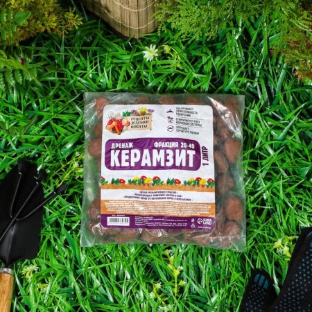 Дренаж Керамзит "Рецепты Дедушки Никиты" фр 20-40, 1 л-2