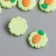 Decor for creativity plastic "Carrot on a flower" 2x2 cm