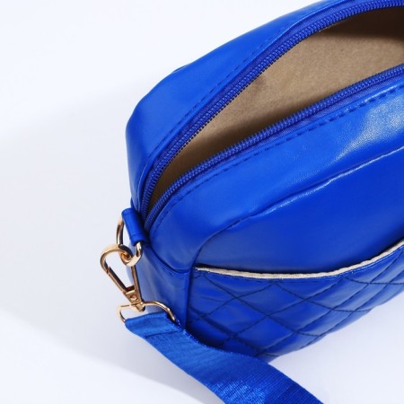 Bag Cross-Bodi with a zipper, blue color-8