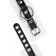 An handcuffs Pecado BDSM, soft with one strap with eyelets, genuine leather, white-black