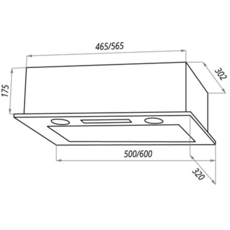 Exposure Maunfeld Crosby Push 600 GL, built -in, 750 m3/h, 3 speeds, 60 cm, silver-2