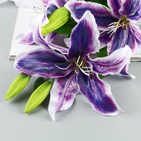 Artificial flowers "Lilia Galant" d-13 cm 66 cm, purple-1