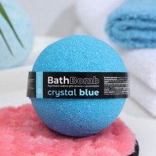 A bath bomb with a shimmer Crystal Blue, 120 g