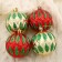 Set of balls plastic D-6 cm, 4 pcs "grenade" red gold