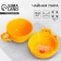 Tea couple ceramic "paw", mug 150 ml, bowl 10x3 cm, yellow color