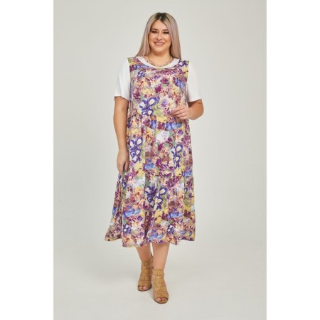Female dress, size 64, blue color-2