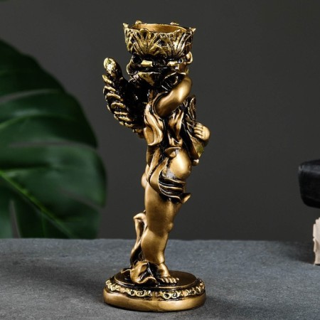 Climb "Angel" in the right hand, gold, 14x8x22 cm, for a candle d = 4 cm-2