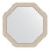 Mirror in the baguette frame, poisoned silver 52 mm, 49x49 cm