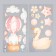 Interior sticker "Elephant/Princess-Swan" mix 31x60 cm