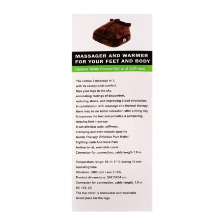 Hand-gripping heating pad and body LEM-07, 28 W, 2 V 1, vibration, from the network, brown-10