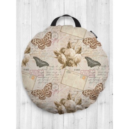 Pillow Sidushka “Letter from the past”, decorative, D = 52 cm