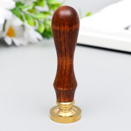 Printing for wax with a wooden handle "Zodiac - Pisces" 9x2.5x2.5 cm-2
