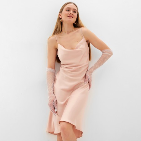 Women's dress mini minku: casual collection color Persik, river 46-2