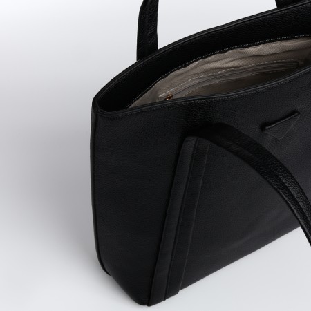 Bag Female Tout with zipper, black color-4