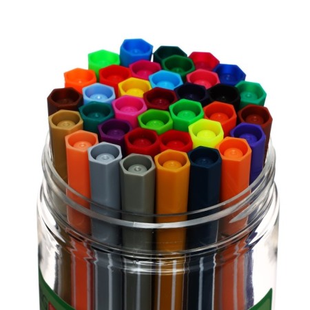 Fleeters of 36 colors "Duck with glasses", in a plastic pencil case, mix-2