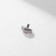 Washing for piercing made of stainless steel “cone”, white color in silver, thread 0.07 mm