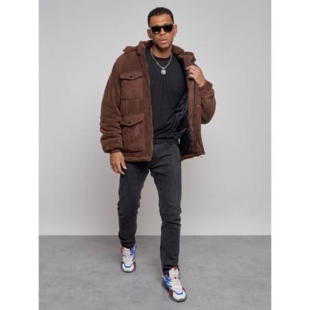 Plush jacket, size 56, brown color-9