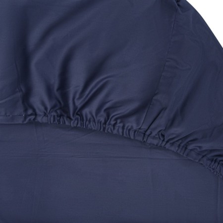 Elevanine sheet of dark blue in color Essential, size 160x200x28 cm-1