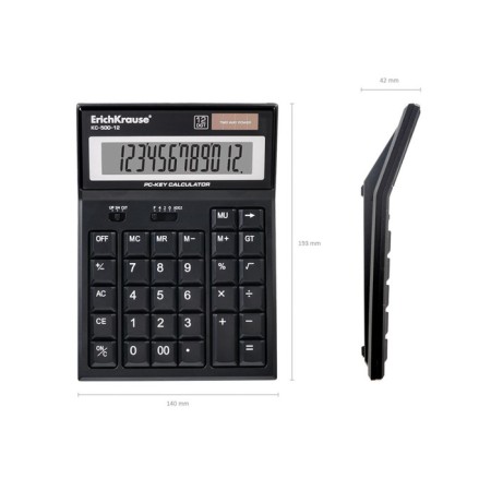 ERICHKRAUSE KC-500-12 desktop calculator 12-units, black-1