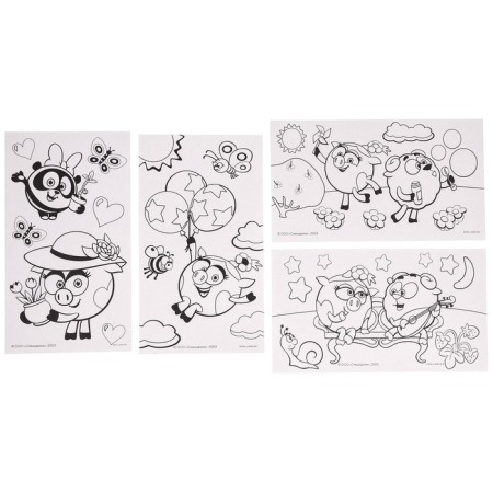 Set for creativity, 35 items "Nyusha and Panda", Smeshariki-4