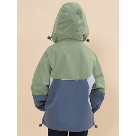 Windbreaker for boys, height 110 cm, green color-6