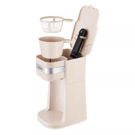 Coffee machine KitFort KT-7317, drop, 750 W, 0.42 l, beige-3