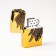 Gas lighter "Wings", silicon, 4 x 5.7 cm, gold