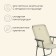 Folding chair, 55 x 54 x 88 cm, up to 120 kg, beige color
