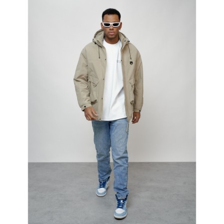 Male spring jacket, size 58, beige color-7