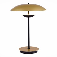 ST LUCE bedside lamp. SL6502.204.01. Armonico. 1x12 W, LED, 3000K, 960 LM, 35x35x45 cm, golden color, black