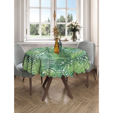 The tablecloth "Tropical leaves", round, Saten, d = 150 cm-2
