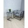 Table Mini, 400x400x650, Black Muar/Metropolitan Gray