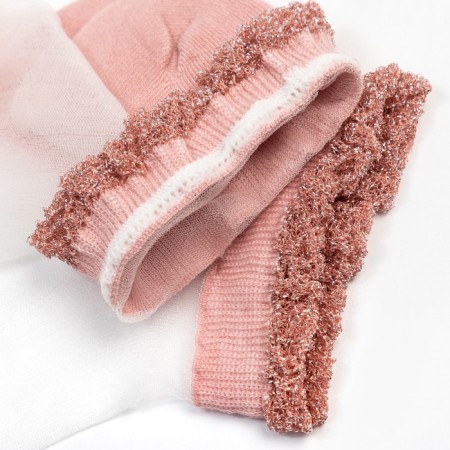Women's socks Minaku "Flowers", pink color, rr 36-37 (23 cm)-5