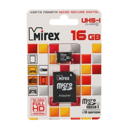 MIREX Microsd memory map, 16 GB, SDHC, UHS-I, class 10, with adapter SD-1