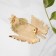 Brooch "Mine Leaf" carved, orange color in gold