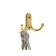 Furniture tundra hook TKD024 Light, two -rod, gold