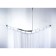 Bathroom cornice (modern design) 90x90 cm, chromium color