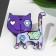 Cartoon brooch "Cat" Funny, colored in ferrous metal