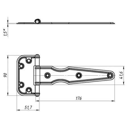 Loop of arrow tundra PS-160, with hood, 1.5 mm, without coating, 1 pc.-2