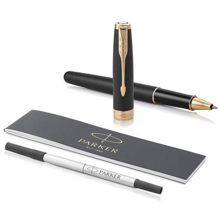 Parker Sonnet Core T528 Matte Black GT F 0.5 mm, brass body, black ink (1931518)-3