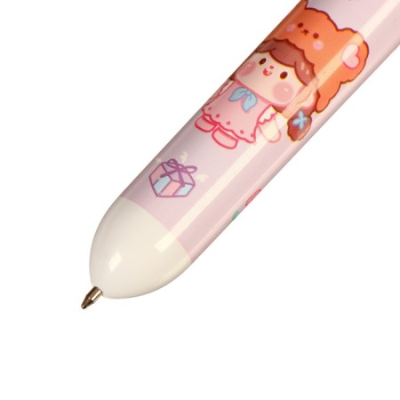 Ballpoint pen "hat" 10-color, 0.5 mm, mix (barcode on a piece)-2