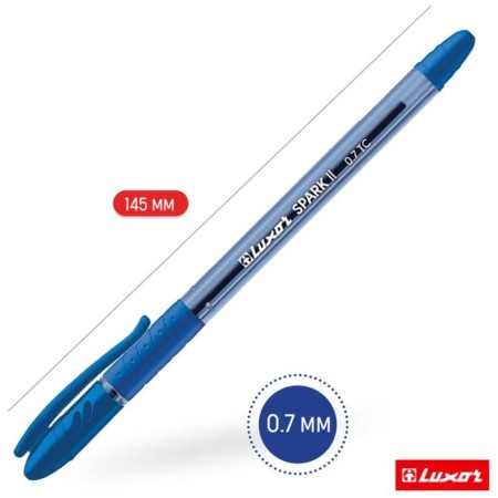 Ballic handle Luxor Spark LL, node 0.7 mm, flu, blue-2